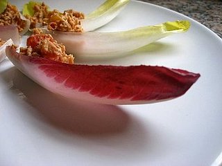 Endive Boats Filled With Tuna, Hummus, and Olives