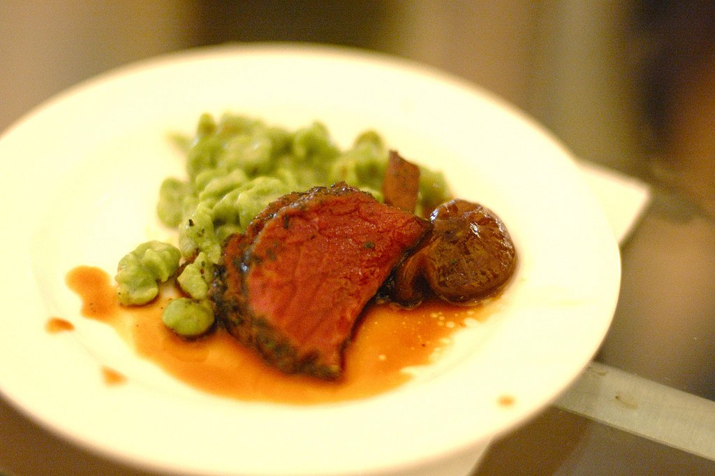 Roast bison loin, Cioppolini onions and Herbed Spätzle courtesy of Gary Danko Roast bison loin, Cioppolini onions and Herbed Spätzle courtesy of Gary Danko