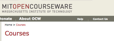 MIT OpenCourseWare Quenches Your Thirst For Knowledge