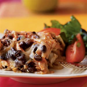 Fast & Easy Dinner: Black Bean and Chicken Chilaquiles