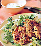 Fast & Easy Dinner: Salad with Potato Apple Pancakes