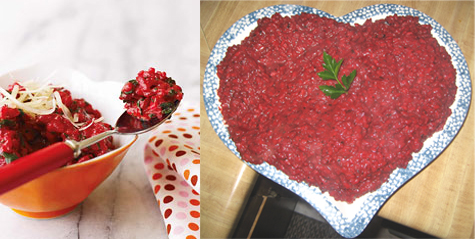 Theirs vs. Mine: Beet and Cheddar Risotto