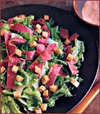Monday's Leftover's: Corned Beef Salad with Rye Croutons