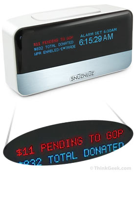 WiFi Donation Alarm Clock by ThinkGeek