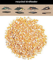 Feed the Birds: Recycled Birdfeeder and Corn Feed the Birds: Recycled Birdfeeder and Corn