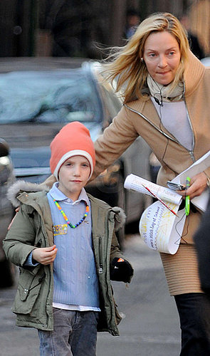 Uma Thurman and Son Levon Roan