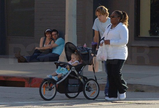 Daddy Larry Birkhead was taking care of baby business at Naked Baby with his daughter Danielynn Birkhead and a nanny. Daddy Larry Birkhead was taking care of baby business at Naked Baby with his daughter Danielynn Birkhead and a nanny.