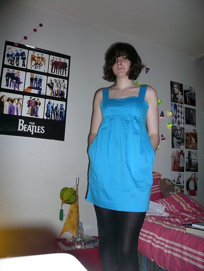blue dress