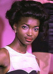 Short, rounded bangs at the 2008 Fall Nicole Romano Fashion Show
