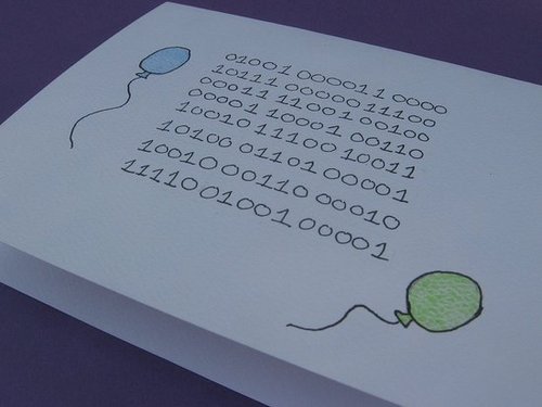 Binary Birthday Cards: Totally Geeky or Geek Chic?