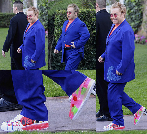 Pop Poll on Elton John's Bright, Wacky Clothes the Morning After the Oscars
