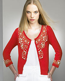 Nanette Lepore�-� Wood Beaded Cardigan