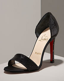 Christian Louboutin Sequined Sandal -  Shoes -  Neiman Marcus