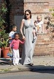 Angelina jolie and the kids  New  Orleans - 16/03/08 
