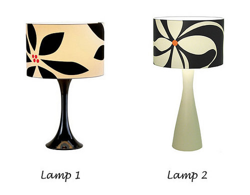 Less or More:  Flowered Table Lamps