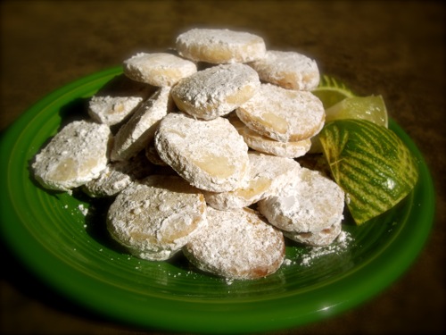 Lime Shortbread cookies