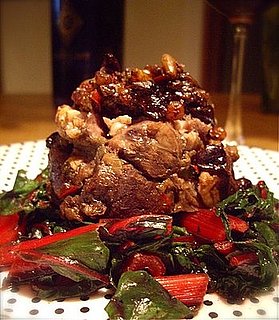 Roasted Stuffed Lamb with Swiss Chard