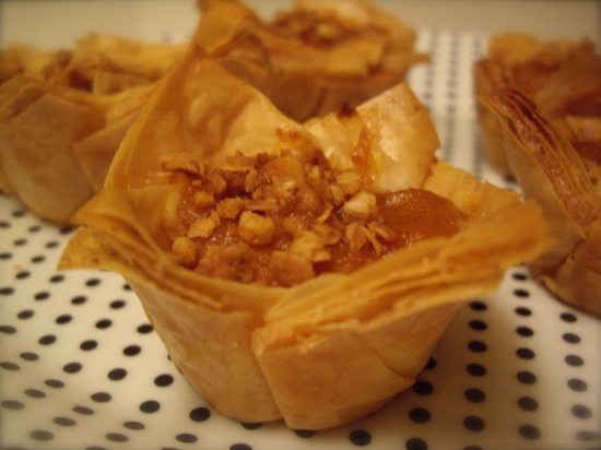 Bite-Size Pumpkin Pies With a Baklava Twist Bite-Size Pumpkin Pies With a Baklava Twist