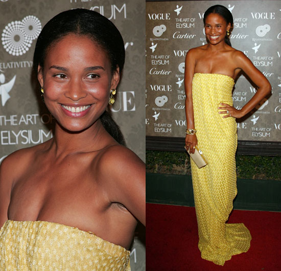 Joy Bryant in a Yellow Missoni Maxi Dress at the The Art of Elysium Gala Joy Bryant in a Yellow Missoni Maxi Dress at the The Art of Elysium Gala