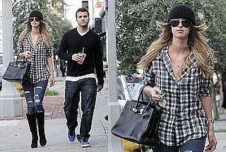 Nicky Hilton Hangs Out in LA In Black Beanie, Jet Jeans, and Hermes Birkin