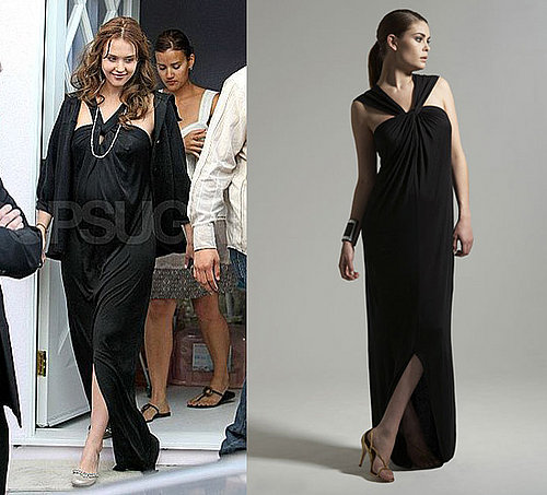 Jessica Alba at Her Baby Shower in an Isabelle Oliver Maternity Dress