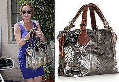 Found! Lindsay Lohan's Metallic Python Bag Found! Lindsay Lohan's Metallic Python Bag