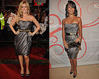 Who Wore It Better? Strapless Metallic Monique Lhuillier Dress 