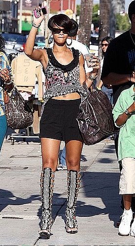 Rihanna Shopping With Chris Brown in LA