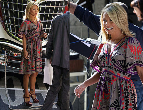 Kelly Ripa and Regis Philbin Film Segment for Guiness World Records Breaker Week