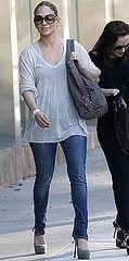 Jennifer Lopez Spotted in Slit Jeans While in LA Jennifer Lopez Spotted in Slit Jeans While in LA