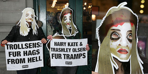 Freaky or Fabulous? PETA Protests the Olsen Book Signing 