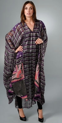 Love It or Hate It? Anna Sui Mixed Prints V-Neck Caftan 