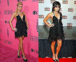 Paris Hilton and Vanessa Hudgens in Jenny Packham Dress