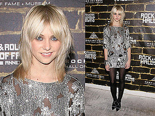 Gossip Girl Taylor Momsen Attends Rock and Roll Hall of Fame ANNEX NYC Grand Opening In Alexander Wang Dress and Balenciaga Pump