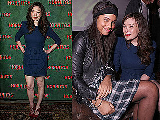 Lindsay Price Attends Hornitos Midnight in the Garden of Agave in Blue Ruffle Phillip Lim Dress