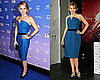 Kylie Minogue and Becki Newton Both Wear Yves Saint Lauren's Blue Belted Dress