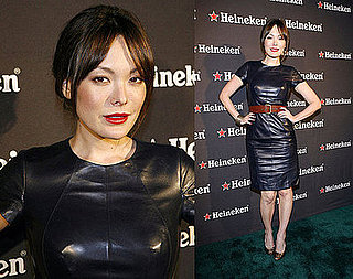 Lindsay Price Attends USC Music Video Program gala in LA in Leather Dress