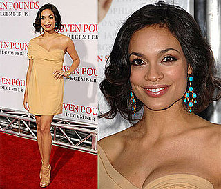 Rosario Dawson at the Seven Pounds Premiere in LA in Bottega Venetta