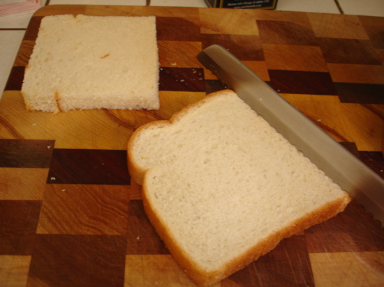 Cutting off the crusts Cutting off the crusts