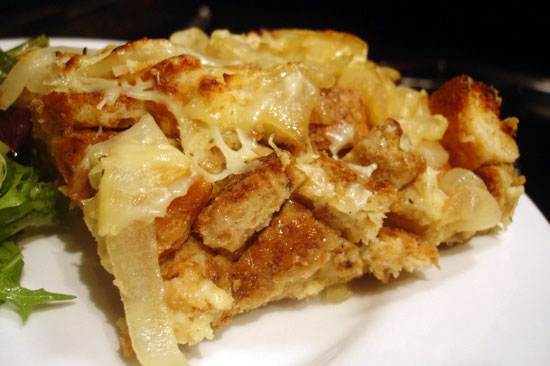 Onion Bread Pudding