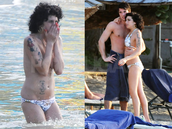 Amy Winehouse Hits The Beach Amy Winehouse Hits The Beach