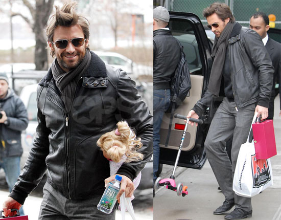 Hugh Jackman Carries His Kid's Toys Hugh Jackman Carries His Kid's Toys