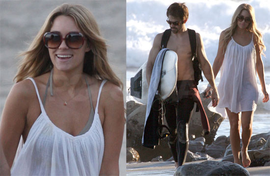 Lauren Conrad on the Beach with Kyle Howard