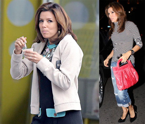 Eva Longoria Eats Fro-Yo Then Heads to Beso