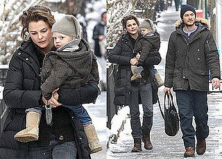 Photos of Keri Russell Out in Snowy NYC with Husband Shane Deary and Son River Deary