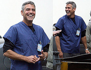 Photos of George Clooney on the Set of ER