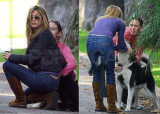 Photos of Jennifer Aniston Rescuing a Lost Dog in LA