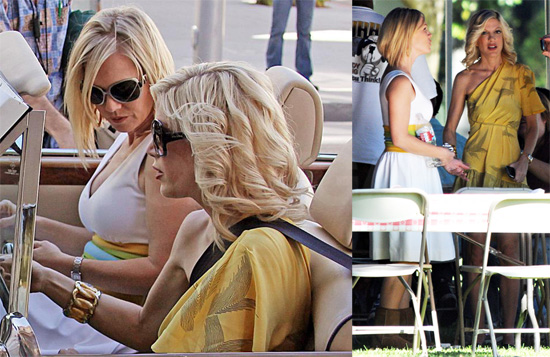 Jennie and Tori Filming 90210