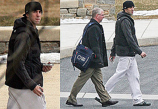 Photos of Michael Phelps Heading to the Pool at Loyola College