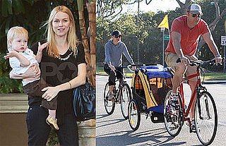 Photos of Naomi Watts, Liev Schreiber, Alexander Shreiber Riding Bikes in LA